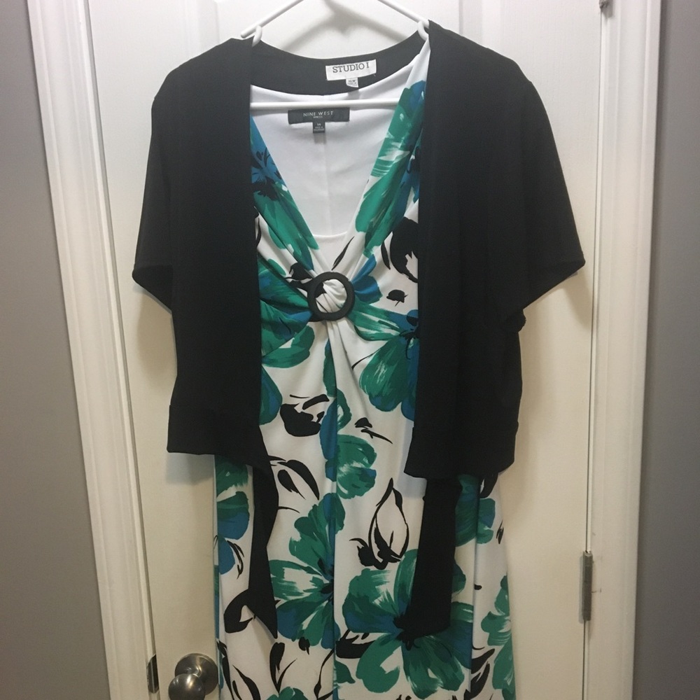 2 piece plus size career wear dress